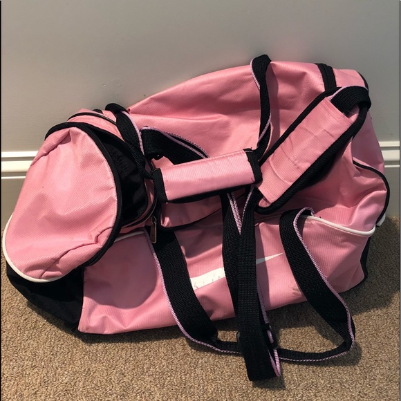 small pink gym bag